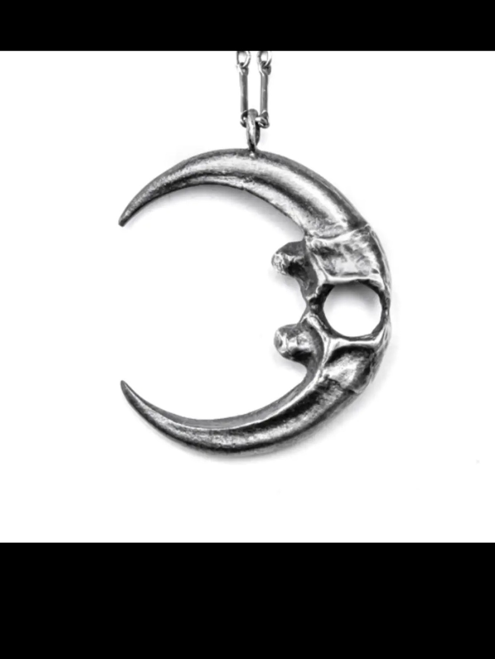 Bloodmilk owl talon moon necklace